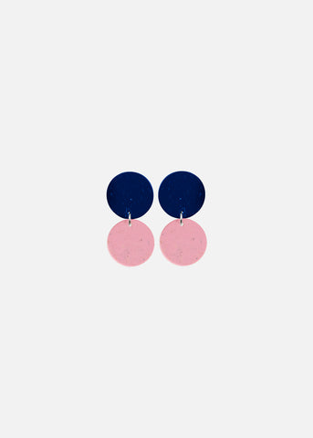 DOTS-Ohrringe Nr.2, Süße Blaubeere/Kirschblüte