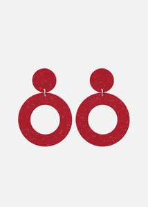 CIRCLES-Ohrringe Nr.1, Rot